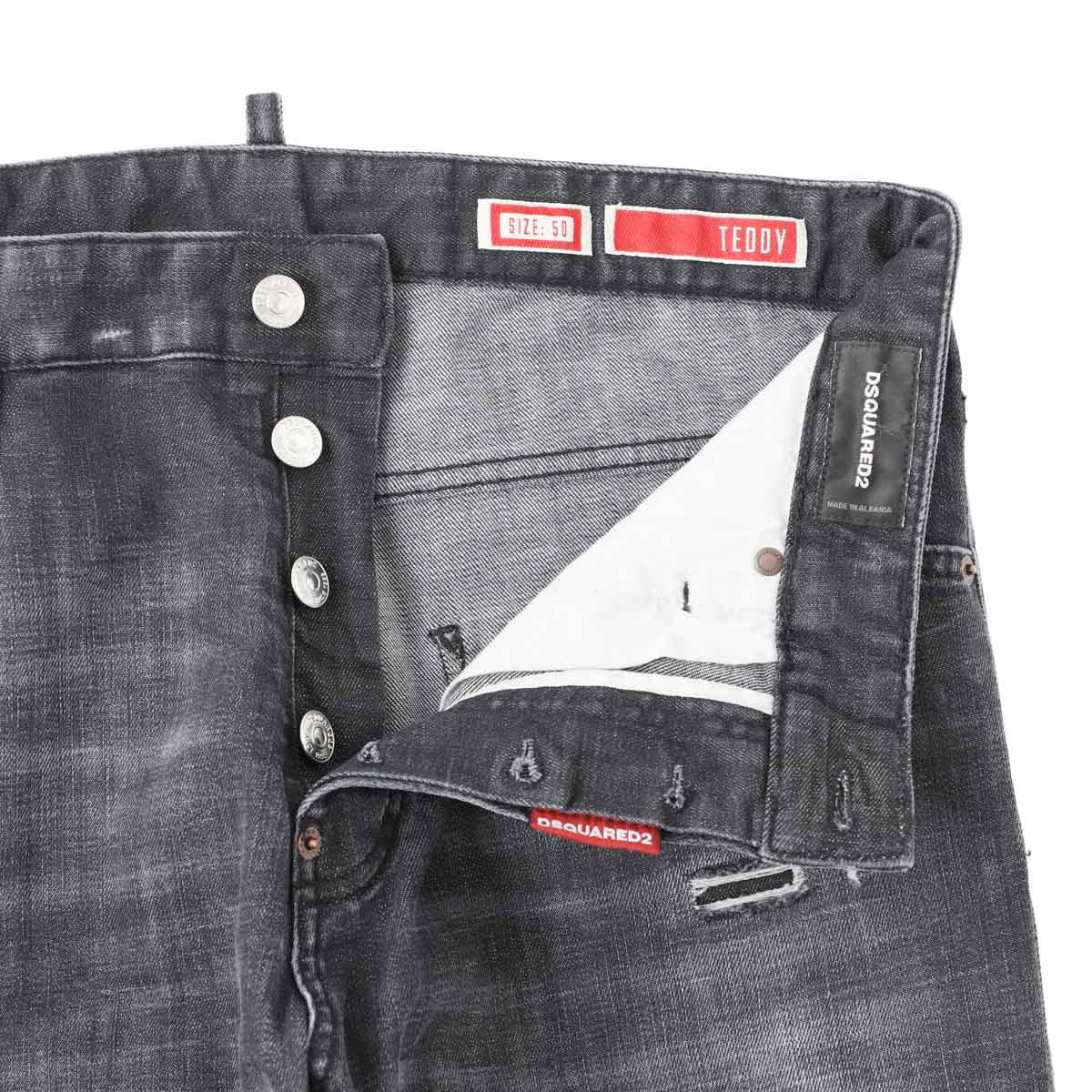 DSQUARED2 ディースクエアード ボタンフライジーンズ/TEDDY JEANS メンズ