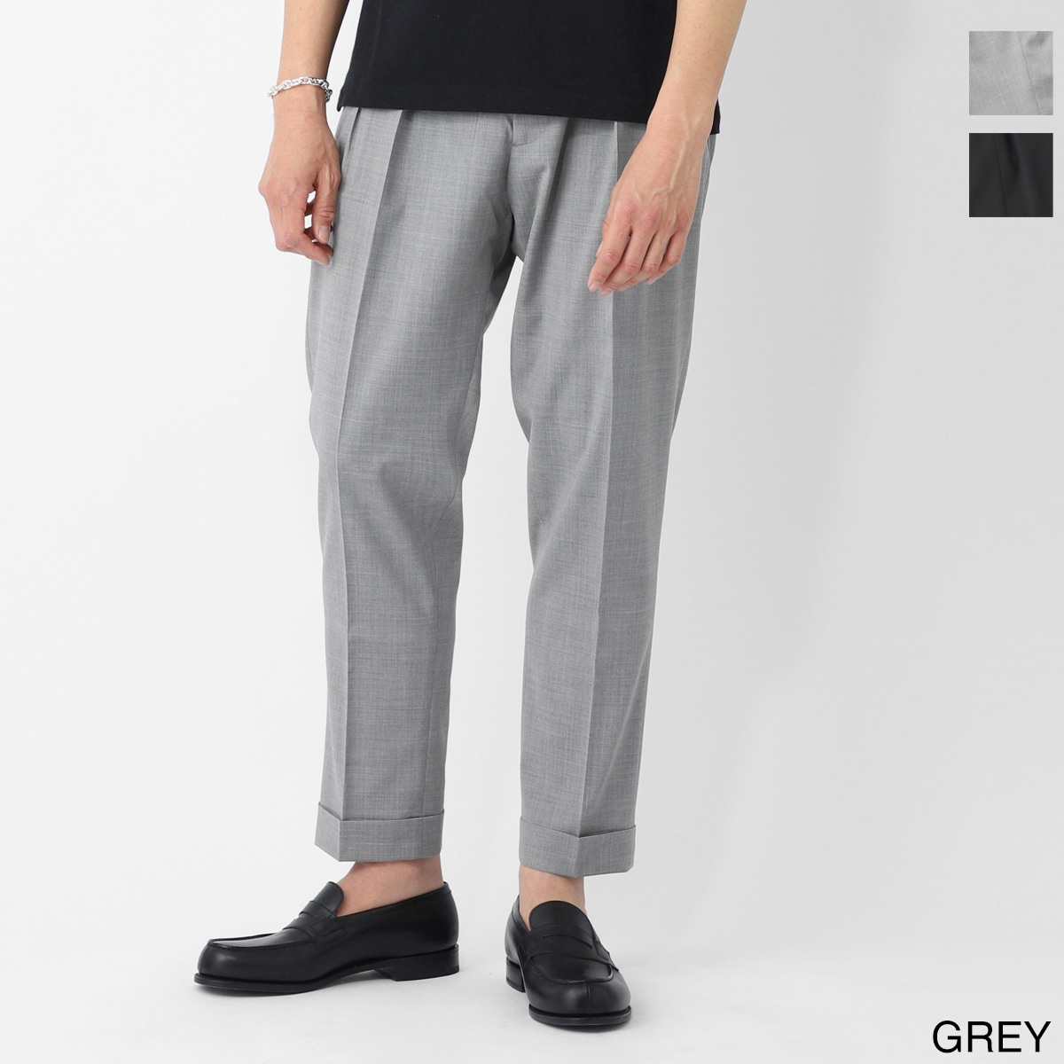 BERWICH ベルウィッチ ツープリーツ スラックス/ウールパンツ/SCOTCH HIGH PERFORMANCE POLI-WOOL STRETCH メンズ