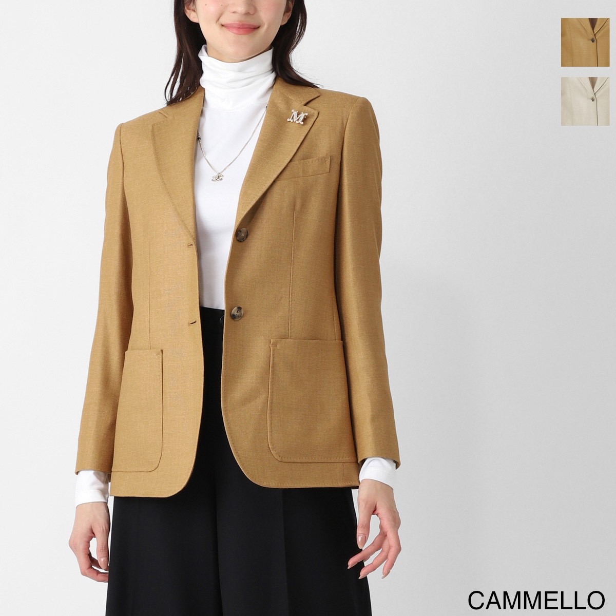 Max Mara マックスマーラ 2つボタン ジャケット/シングルジャケット/MXMPESCHE ペスケ ウール シルク シングル ジャケット テーラード【大きいサイズあり】 レディース