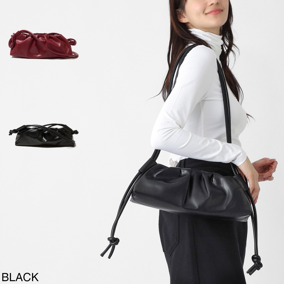 OLEND オレンド ショルダーバッグ 3WAY/クロスボディバッグ/DUMPLING BAG ダンプリングバッグ レディース