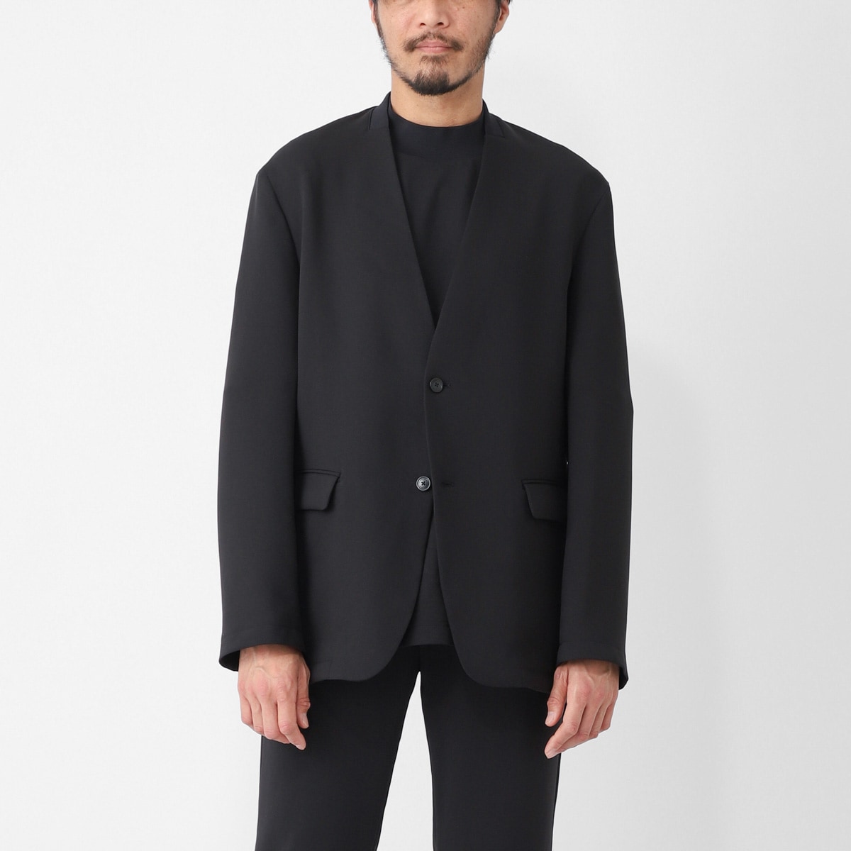 ISPIRA イスピラ ノーカラージャケット/NO COLLAR/JK【国内正規品