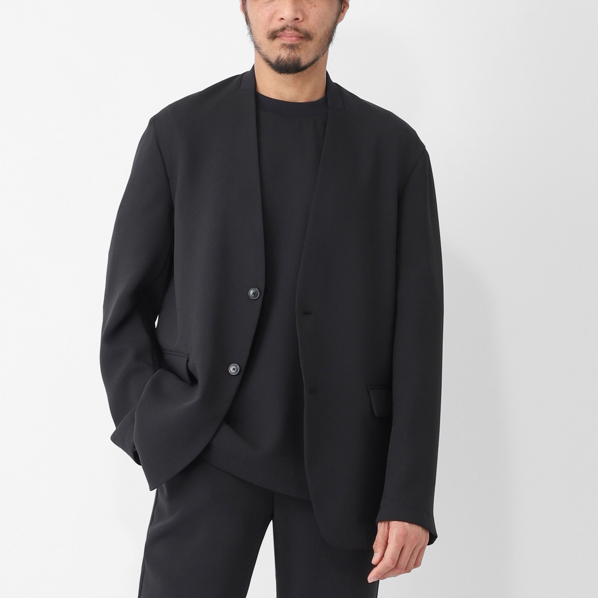 ISPIRA イスピラ ノーカラージャケット/NO COLLAR/JK【国内正規品】 メンズ