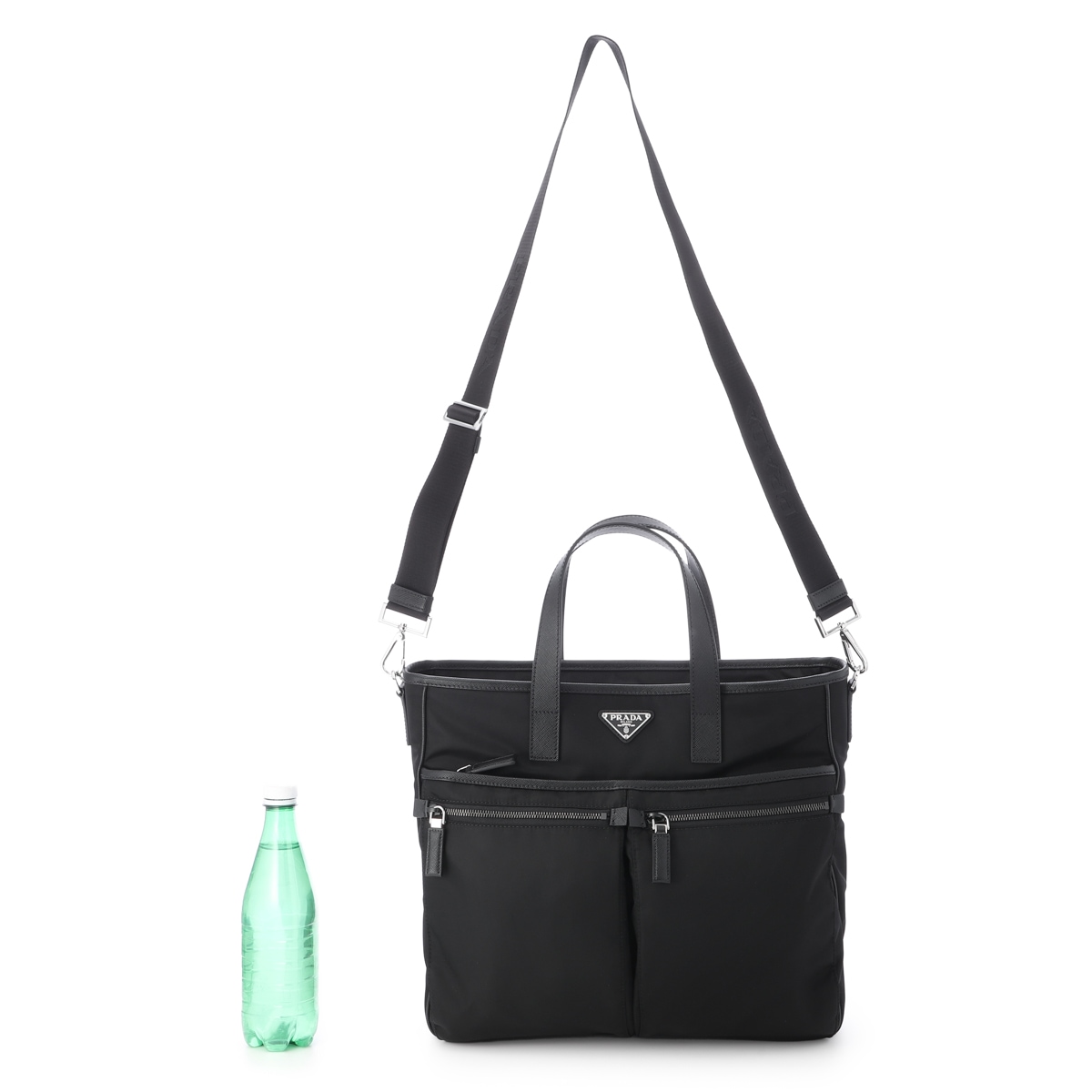 【多機能】PRADAプラダ 2way ビジネスバッグ トートバッグ 黒 鑑定済 PRADA（プラダ） 2WAY トートバッグ ショルダーバッグ ナイロン