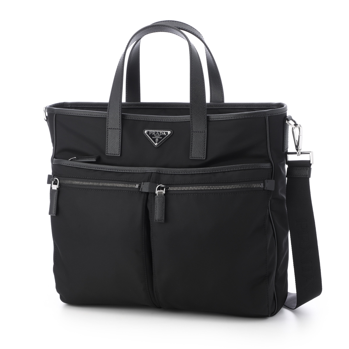PRADA ビジネスバッグ PRADA□エレガントなメンズビジネスバッグ トライアングルロゴ (PRADA