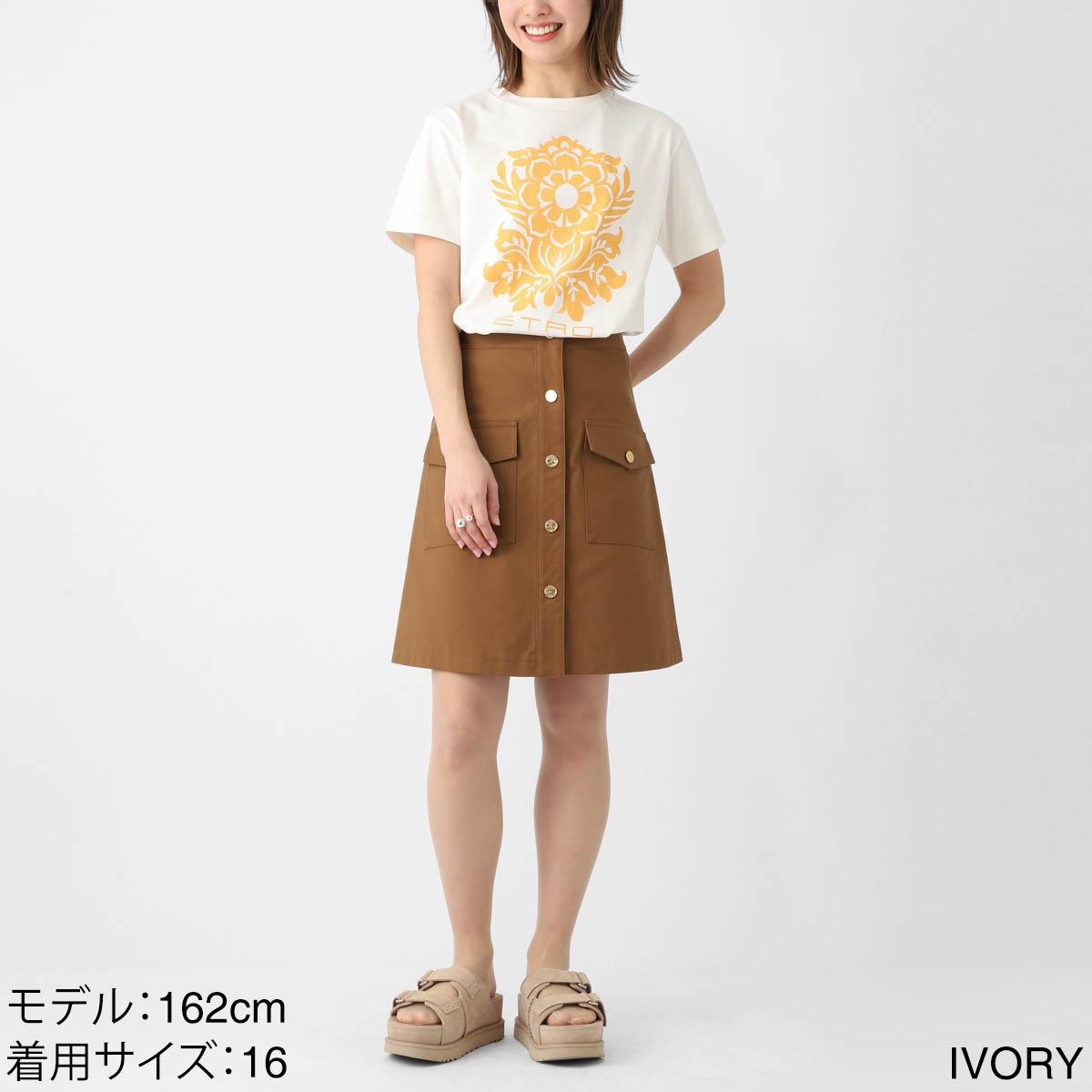 ETRO エトロ クルーネックTシャツ/KIDS キッズ ガールズ/プリントロゴ ペイズリー柄 レディース