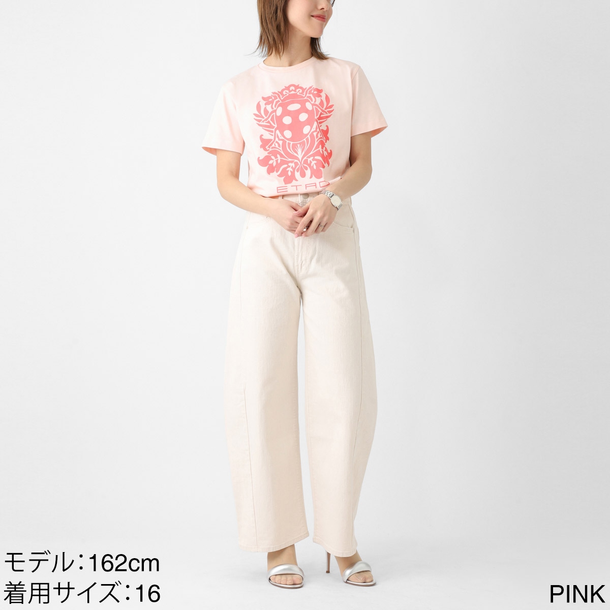 ETRO エトロ クルーネックTシャツ/KIDS キッズ ガールズ/プリントロゴ ペイズリー柄 レディース
