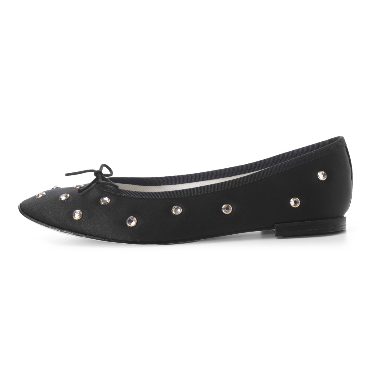 repetto レペット バレエシューズ/フラットシューズ/CENDRILLON HAUTE クリスタル ビジュー リボン ラウンドトゥ【大きいサイズあり】 レディース