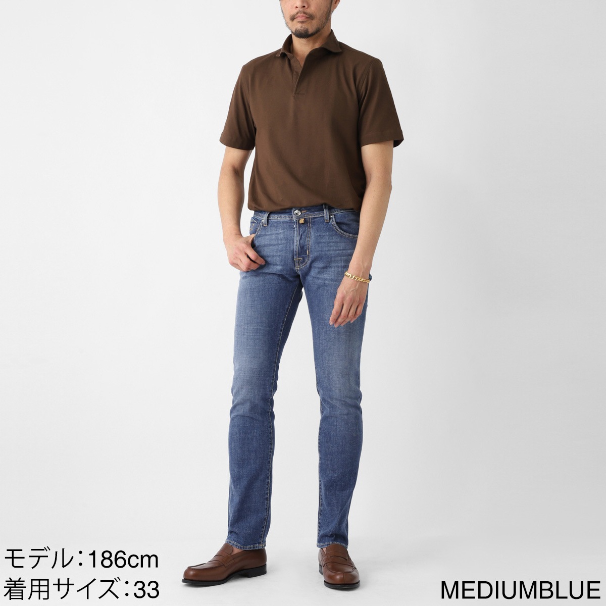 JACOB COHEN ヤコブコーエン ボタンフライジーンズ/PANT 5 PKT SLIM FIT NICK ニック メンズ