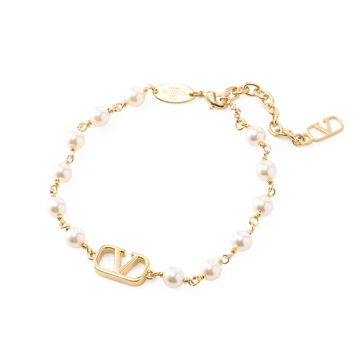【最終価格】valentino garavani ゴールド ブレスレット パール VALENTINO GARAVANI ヴァレンティノガラヴァーニ ブレスレット/VLOGO