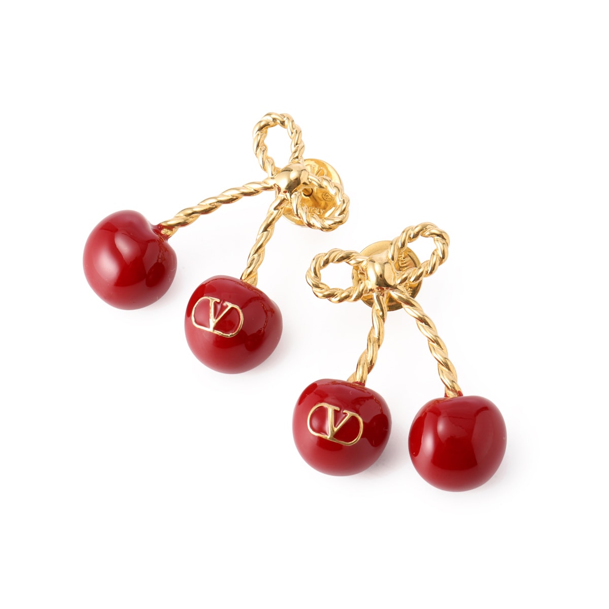 VALENTINO GARAVANI ヴァレンティノガラヴァーニ ピアス/CHERRYFIC EARRINGS Vロゴ シグネチャー チェリー レディース