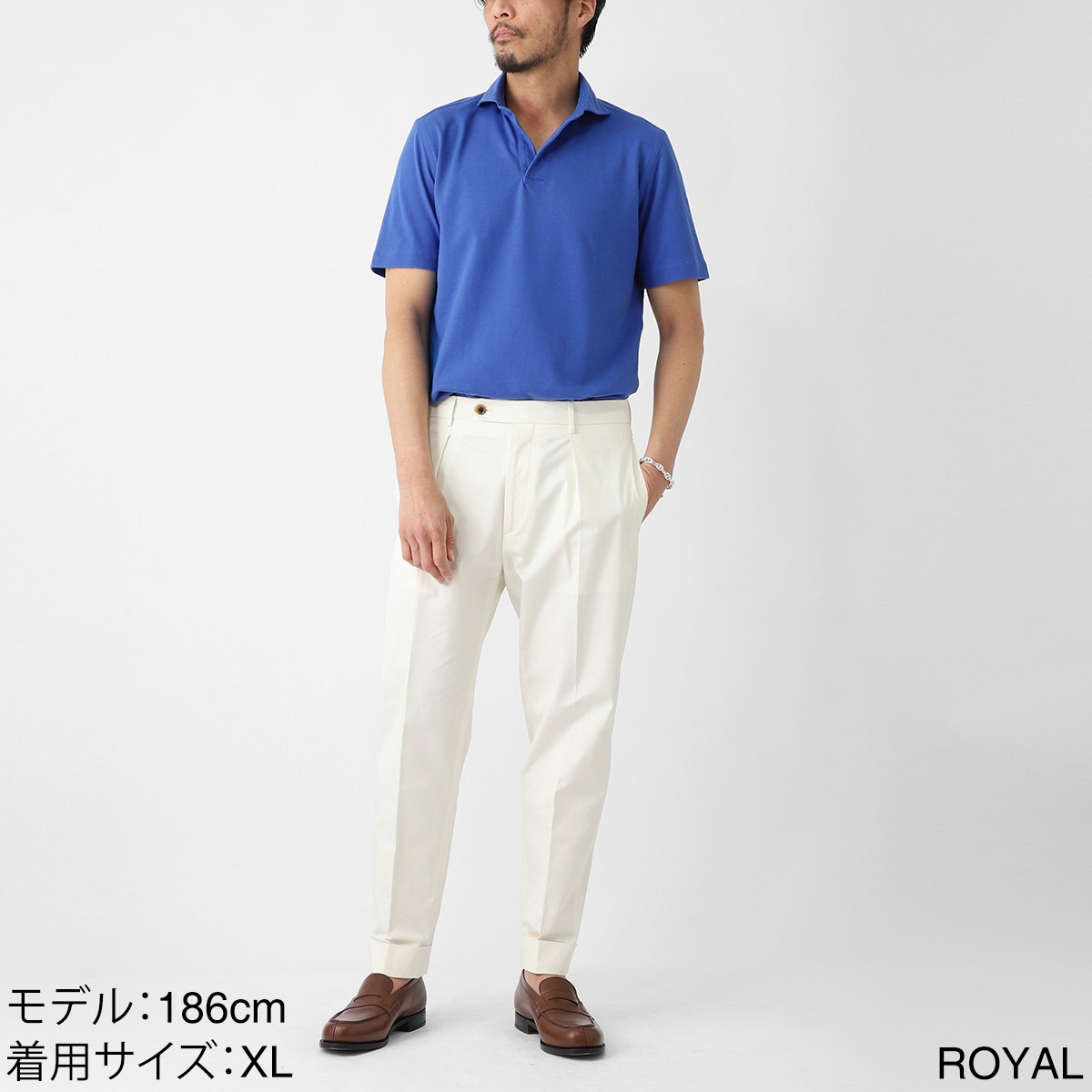 GUY ROVER ギローバー 半袖ポロシャツ/スキッパーポロシャツ/JERSEY メンズ