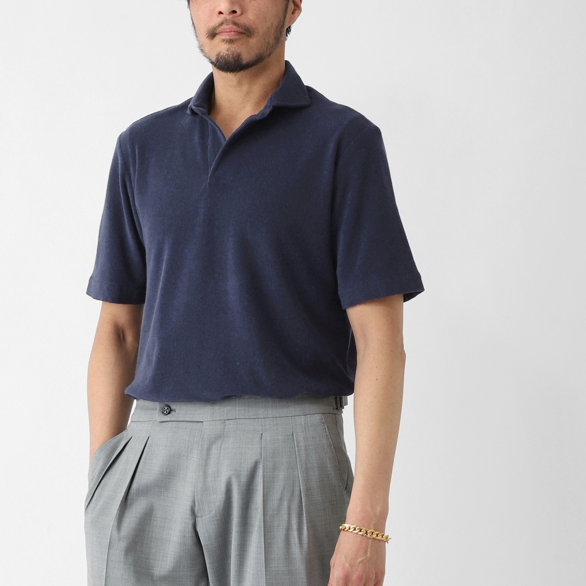 GUY ROVER ギローバー 半袖ポロシャツ/スキッパーポロシャツ/JERSEY メンズ