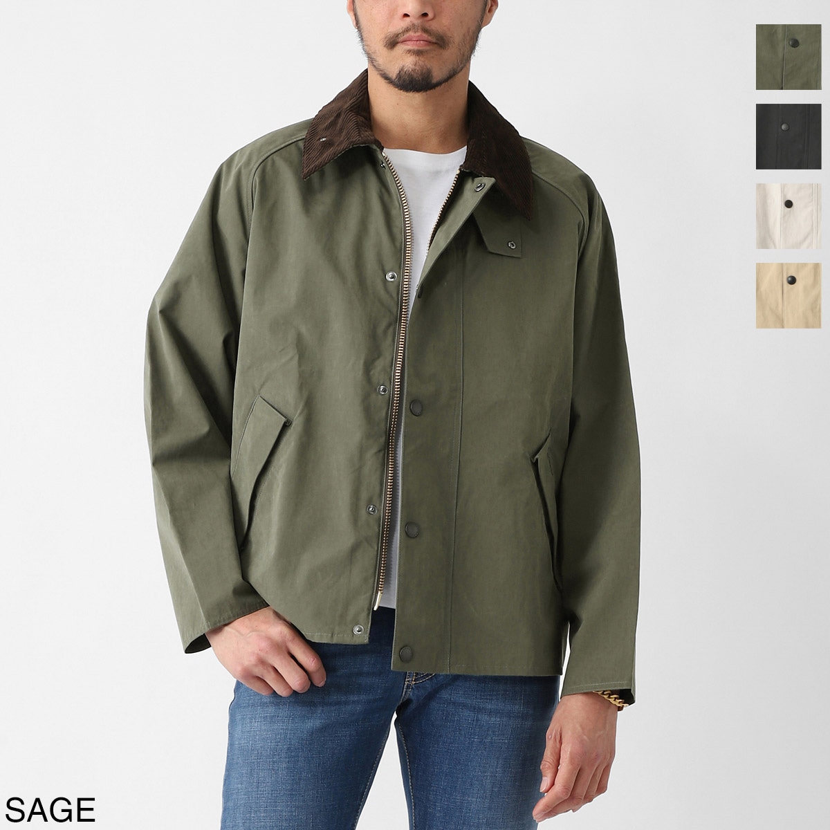 Barbour バブアー ブルゾン/コーチジャケット/TRANSPORTER OVERSIZED CASUAL JACKET トランスポート ピーチスキン コットン ショートレングスブルゾン メンズ