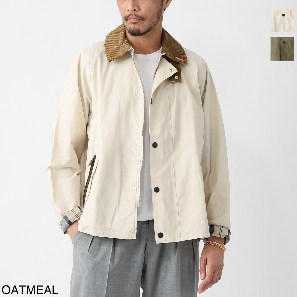 Barbour バブアー ブルゾン/カジュアルジャケット/ICONS TRANSPORT CASUAL JACKET トランスポート ピーチスキン コットン ショートレングスブルゾン メンズ