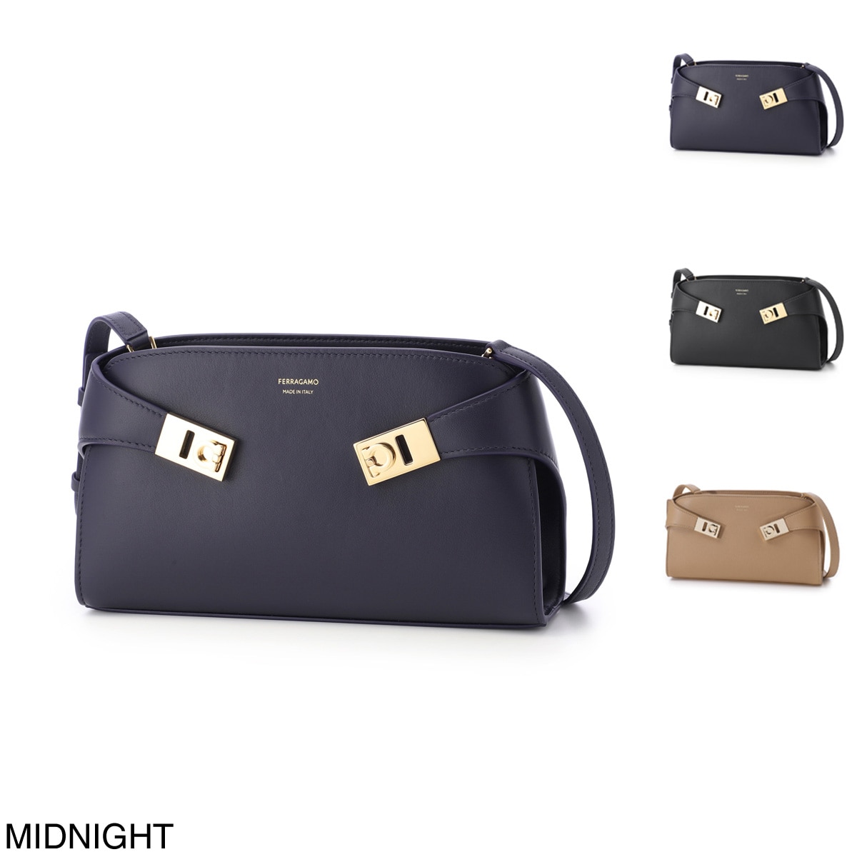 フェラガモ　バッグ　ホワイト最終値下げ！ FERRAGAMO フェラガモ ハンドバッグ 2WAY/ショルダーバッグ/STUDIO BOX