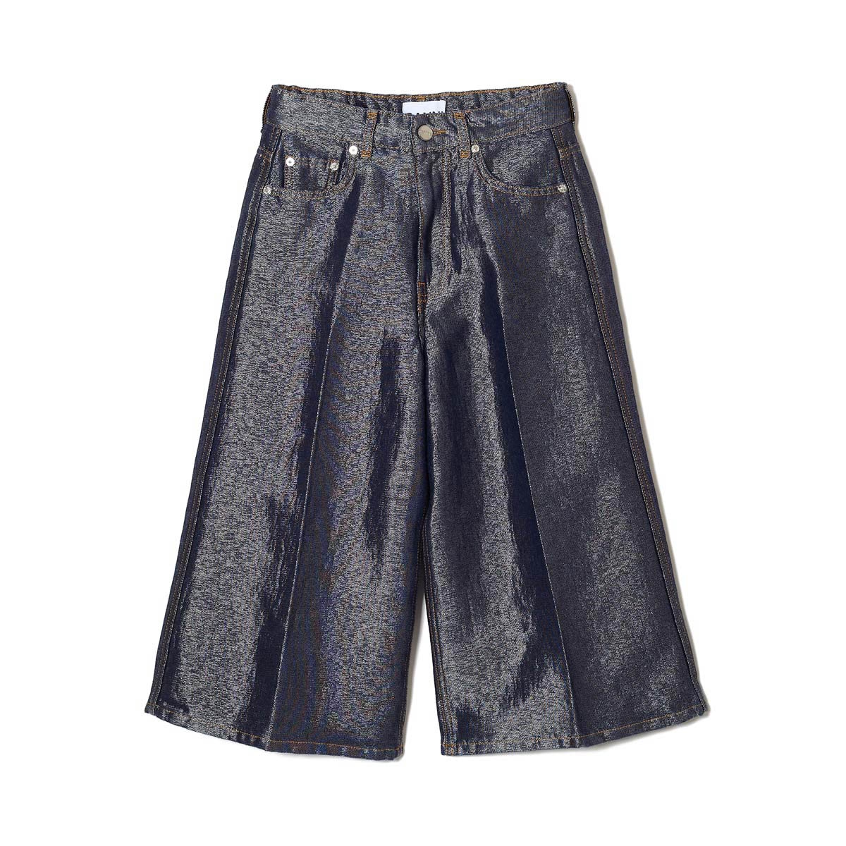 GANNI ガニー デニムショーツ/ハーフパンツ/SHINY WEFT DENIM SHORTS ハーフ デニムパンツ レディース