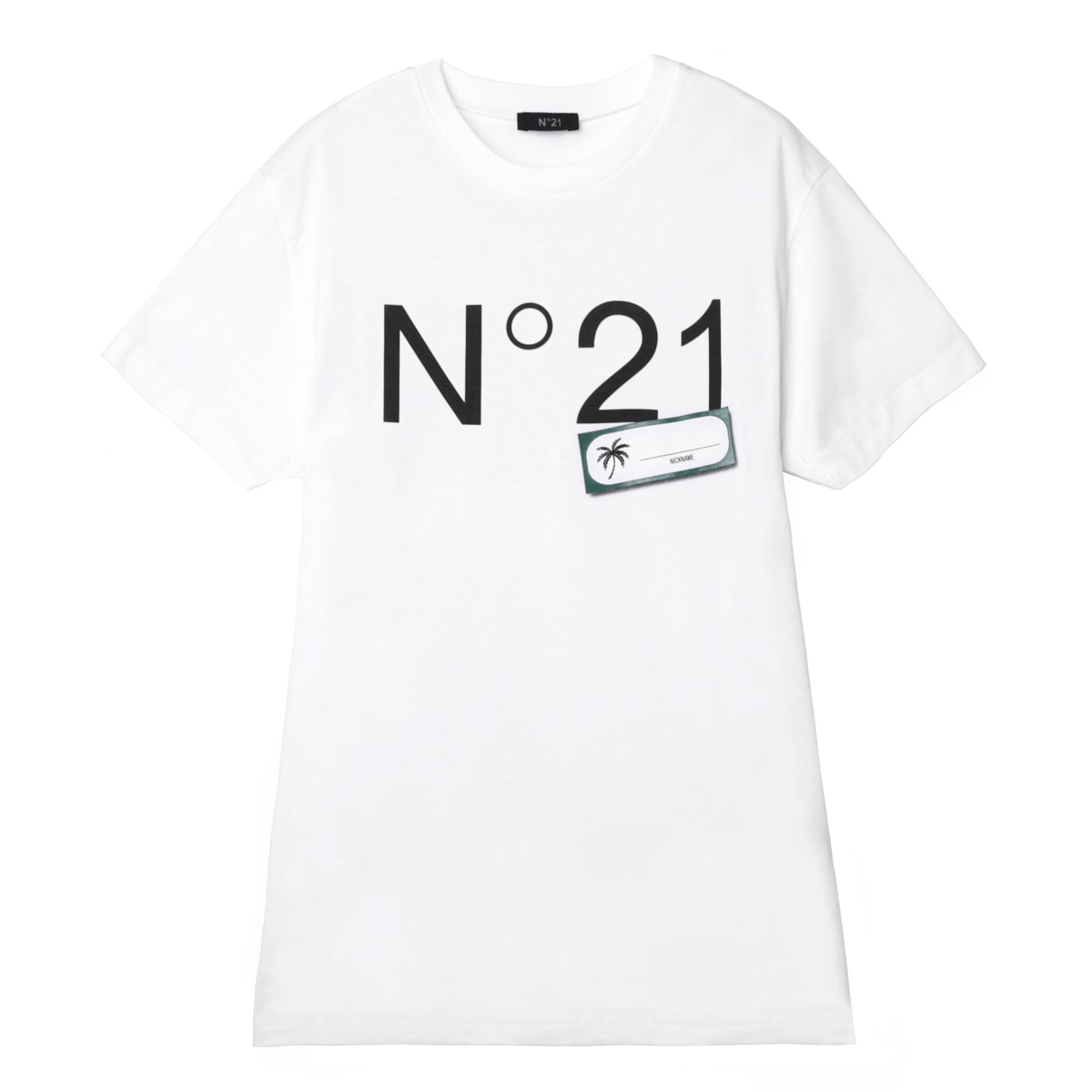 『ネコポス対応(1点まで)』N°21 ヌメロヴェントゥーノ クルーネックTシャツ/KIDS キッズ/ロゴTシャツ レディース