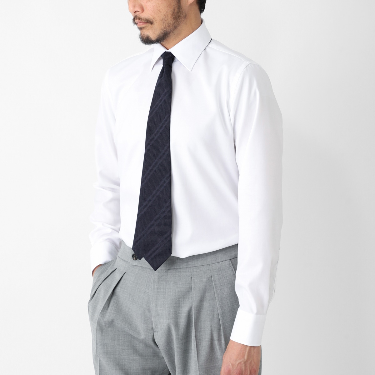 BORRIELLO ボリエッロ レギュラーカラーシャツ/J84 SLIM FIT メンズ