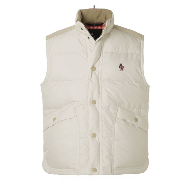 【良品】MONCLER GRENOBLE★AYTRE　ダウンベスト白　金ボタン メンズ・ブランド一覧,□ M,MONCLER | モダンブルー