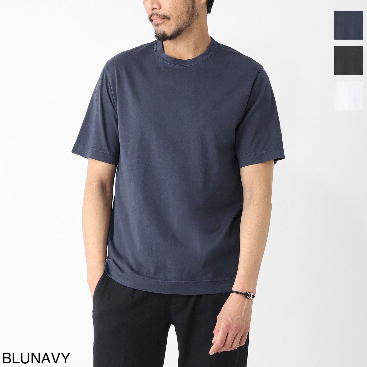 CIRCOLO 1901 チルコロ クルーネックTシャツ/COTTON JERSEY GARMENT DYED メンズ