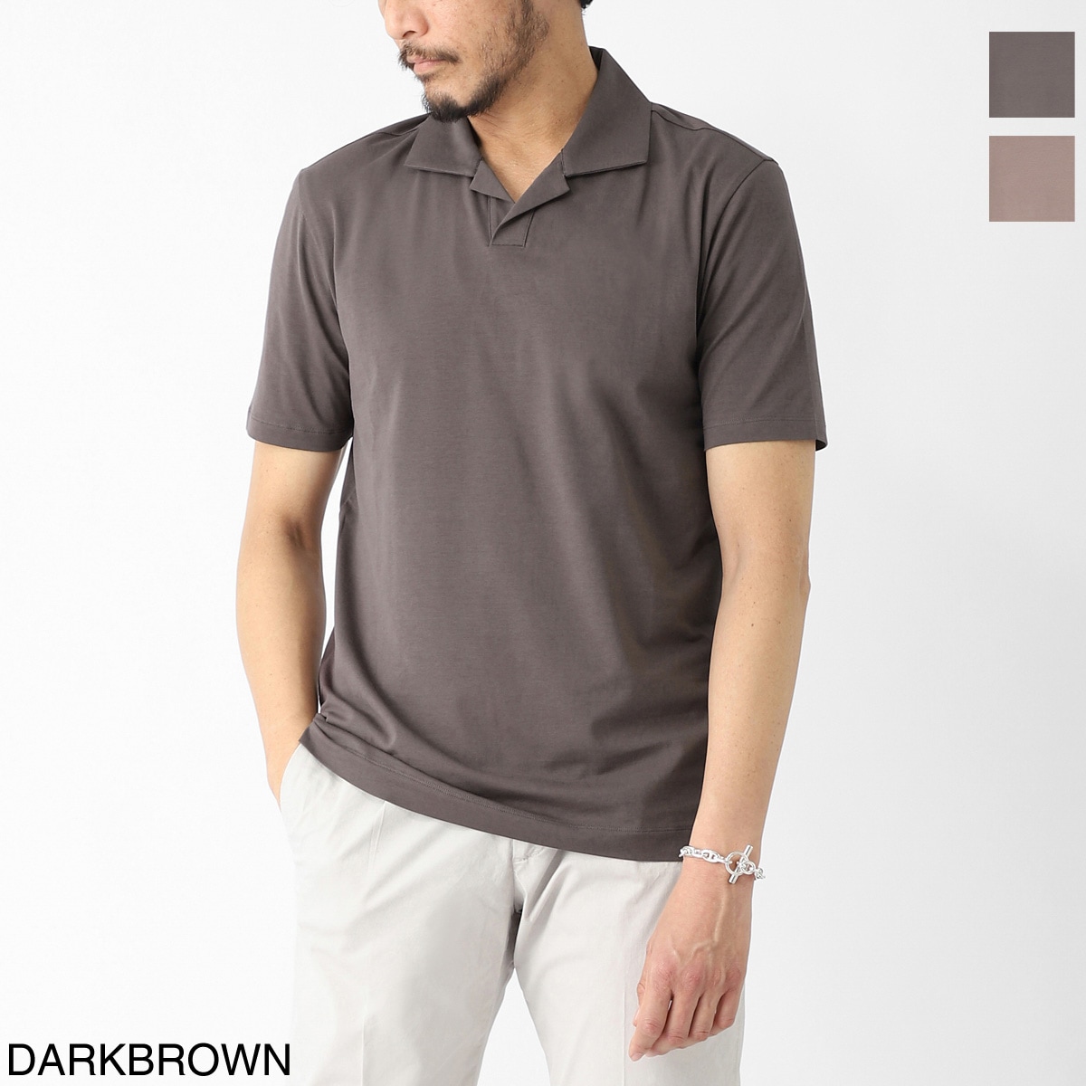 Cruciani クルチアーニ ポロシャツ/スキッパーポロシャツ/POLO SENZA BOTTONI M/C【大きいサイズあり】 メンズ