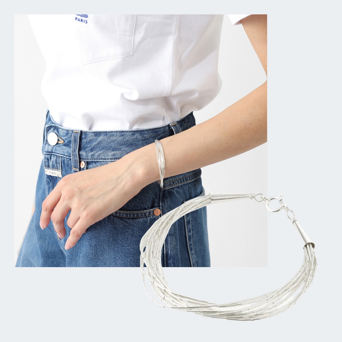 HARPO ハルポ(アルポ) ブレスレット/B10 リキッドシルバー リキッドシルバー ビーズ 10連 アクセサリー シルバー レディース