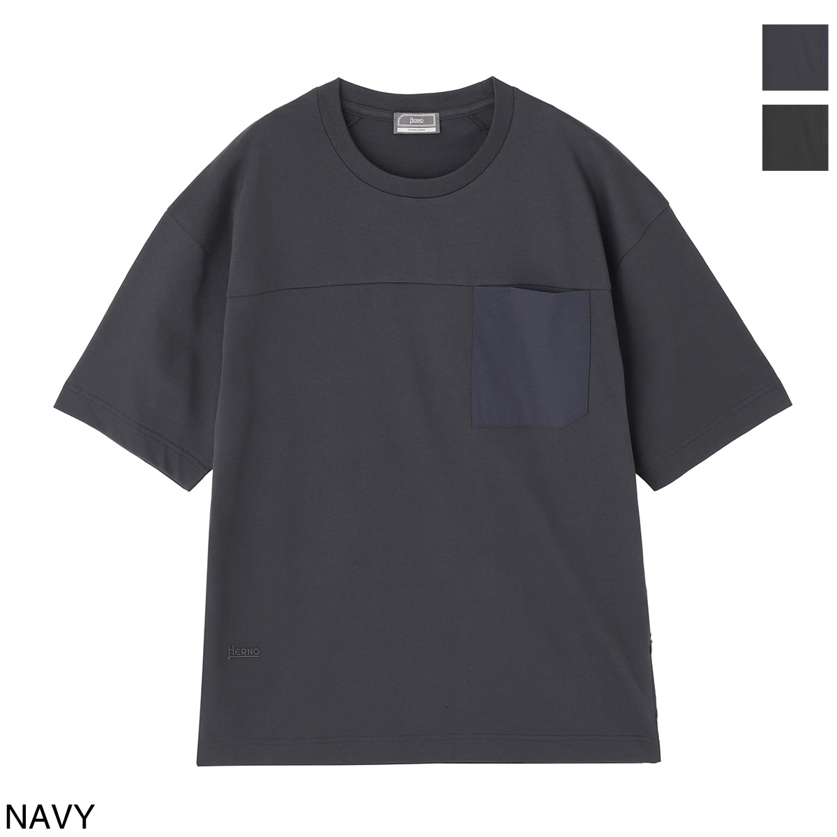 HERNO ヘルノ クルーネックTシャツ/FUNCTIONAL WARDROBE T-SHIRT CON TASCHINO メンズ