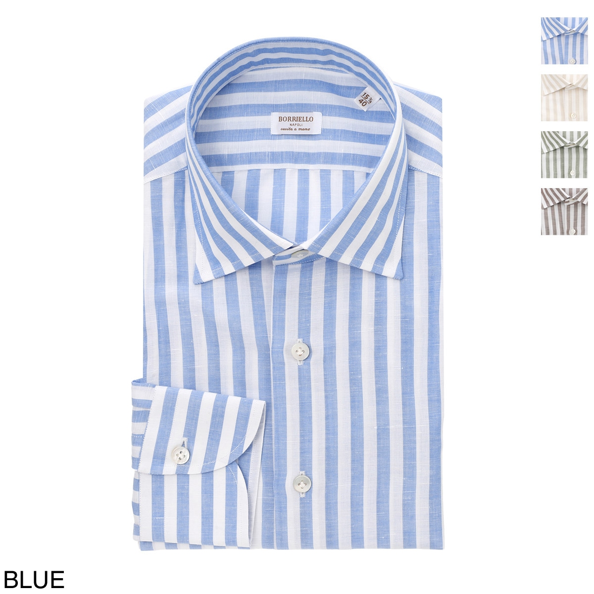 BORRIELLO ボリエッロ レギュラーカラーシャツ/NIGEL SLIM FIT メンズ