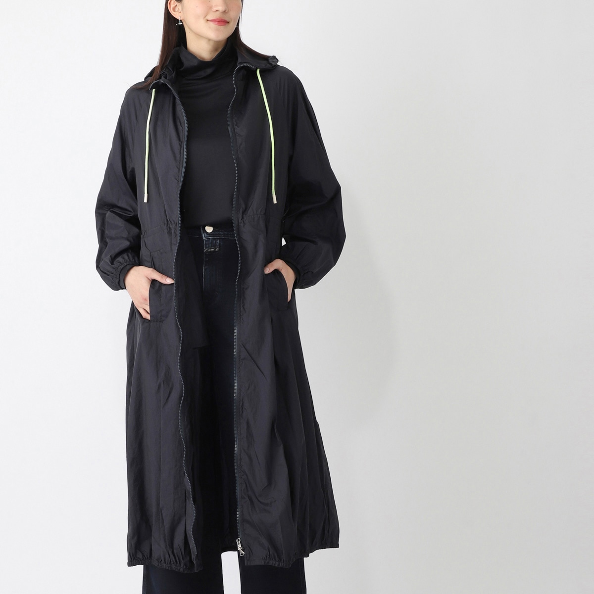 HERNO ヘルノ フーデッド コート/ロング パーカ/SHINY TECH CRINKLE シャイニーテッククリンクル【大きいサイズあり】 レディース