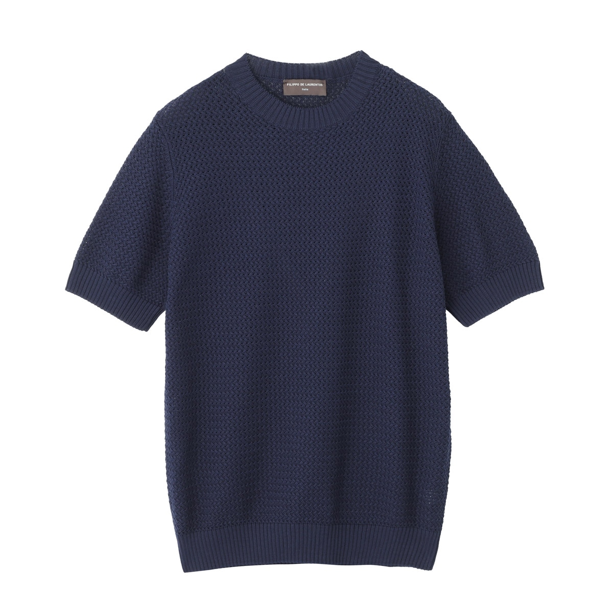 FILIPPO DE LAURENTIIS フィリッポ デ ローレンティス クルーネック 半袖ニット/CREWNECK SWEATER SS【大きいサイズあり】 メンズ