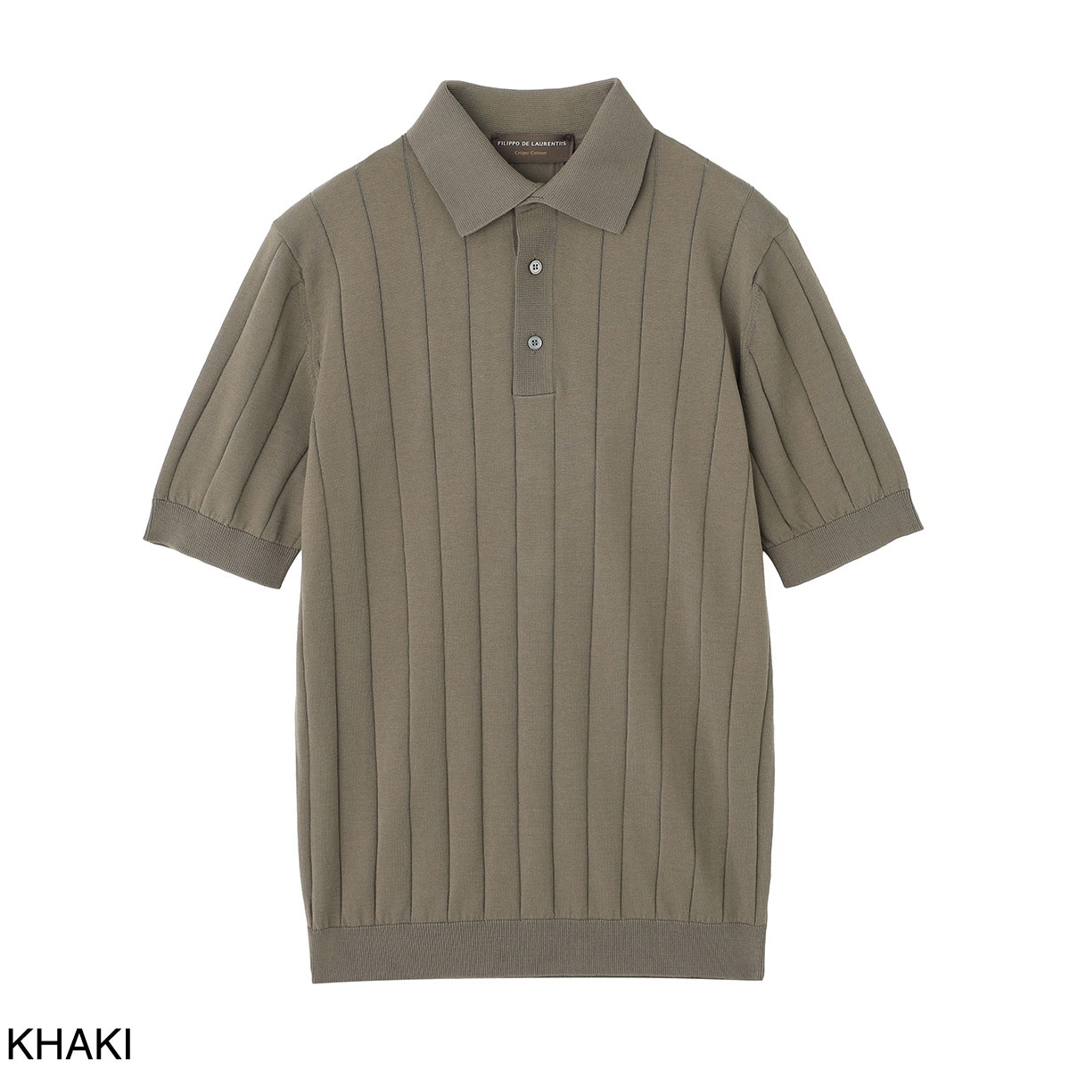 FILIPPO DE LAURENTIIS フィリッポ デ ローレンティス ニットポロシャツ/POLO SWEATER SS CREPE COTTON クレープコットン【大きいサイズあり】 メンズ