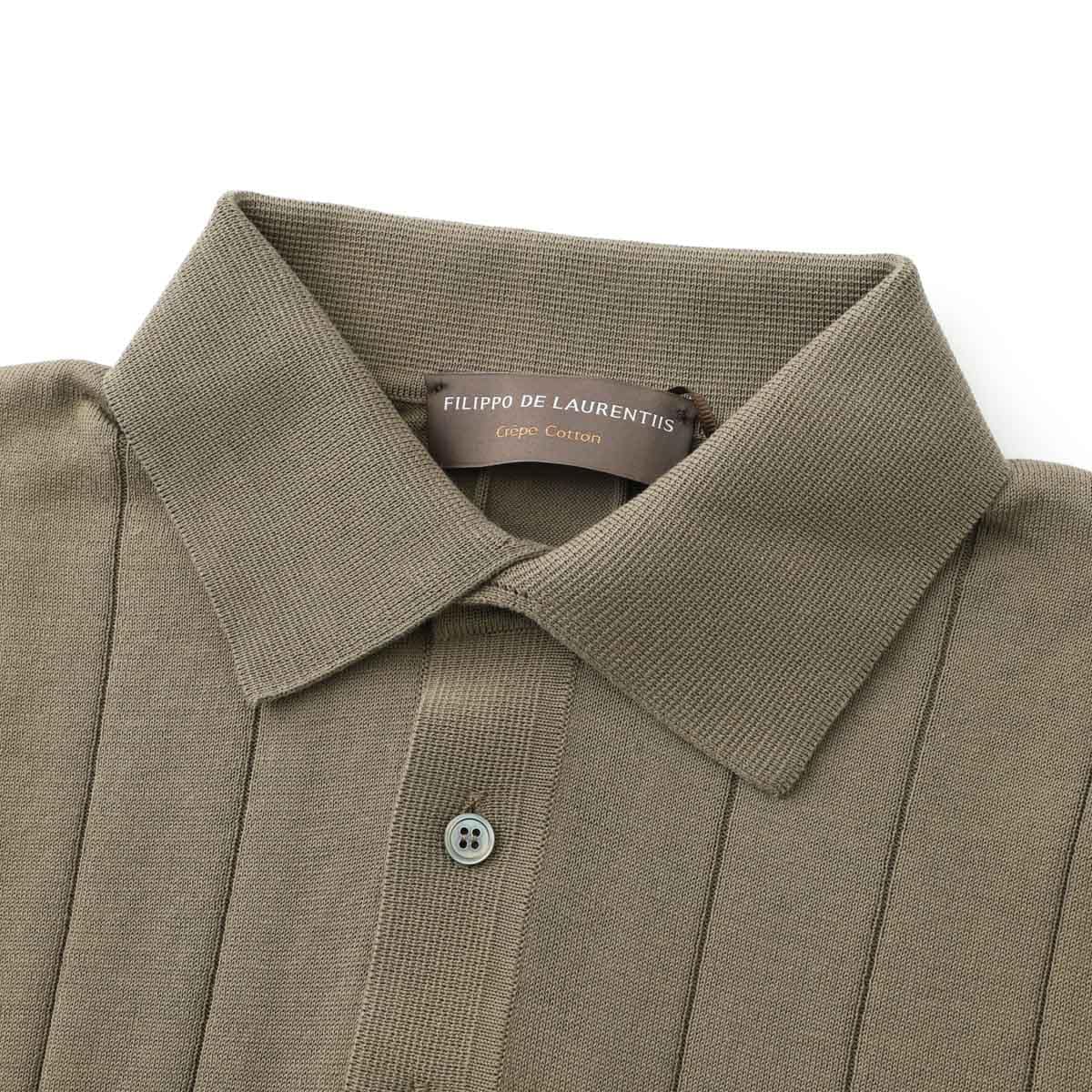 FILIPPO DE LAURENTIIS crepe cotton ポロ 14Gクレープコットン スキッパーポロ｜FILIPPO DE LAURENTIIS