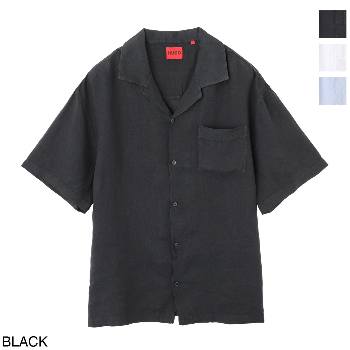 HUGO HUGOBOSS ヒューゴヒューゴボス 半袖リネンシャツ/EXOLINO メンズ