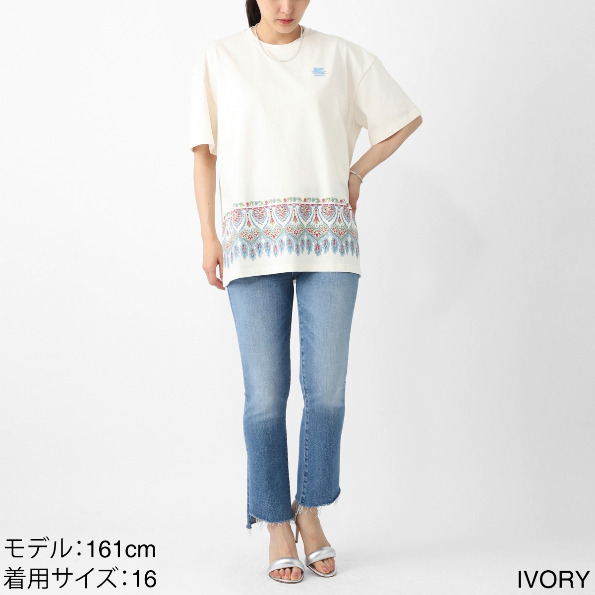 ETRO エトロ クルーネックTシャツ/KIDS キッズ/ペガソ ロゴ Tシャツ レディース