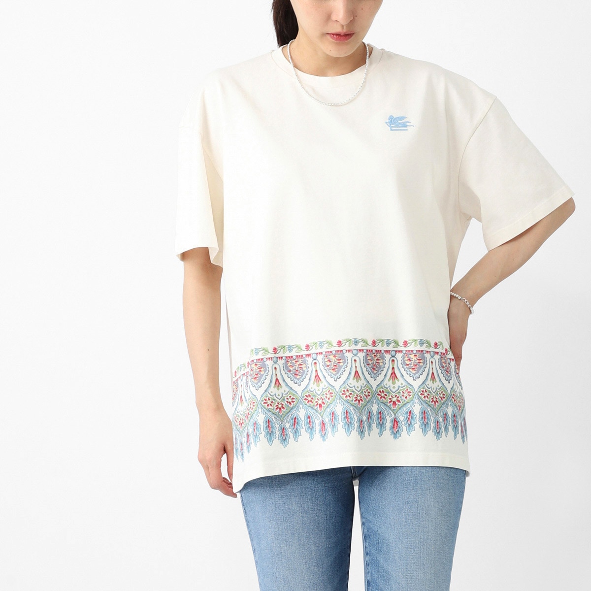 ETRO エトロ クルーネックTシャツ/KIDS キッズ/ペガソ ロゴ Tシャツ レディース