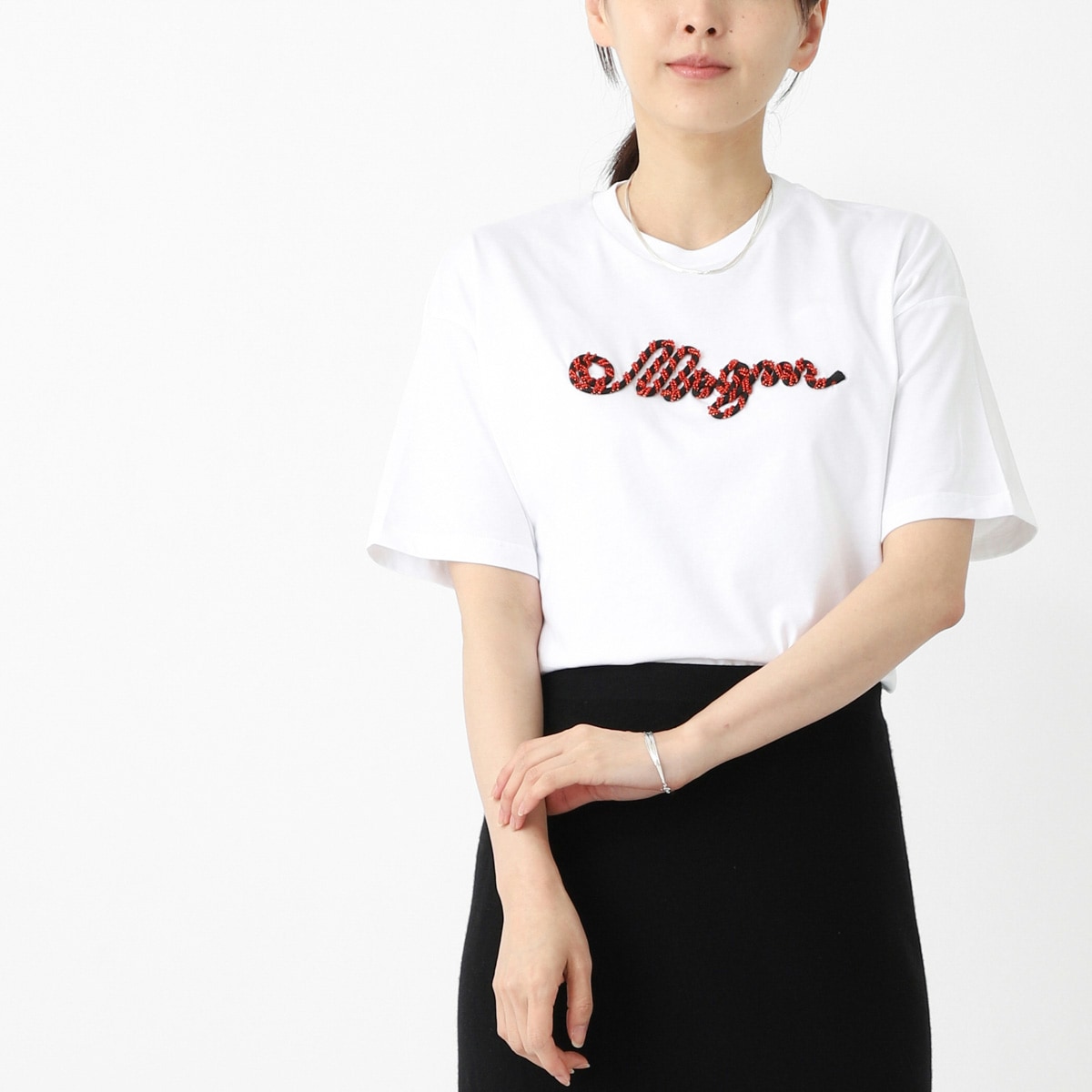 MSGM ローラ愛用 クロップド丈のTee  ロゴTシャツ レディース MSGM（エムエスジーエム） tシャツ 「Basic Color」MSGM ブラッシュ