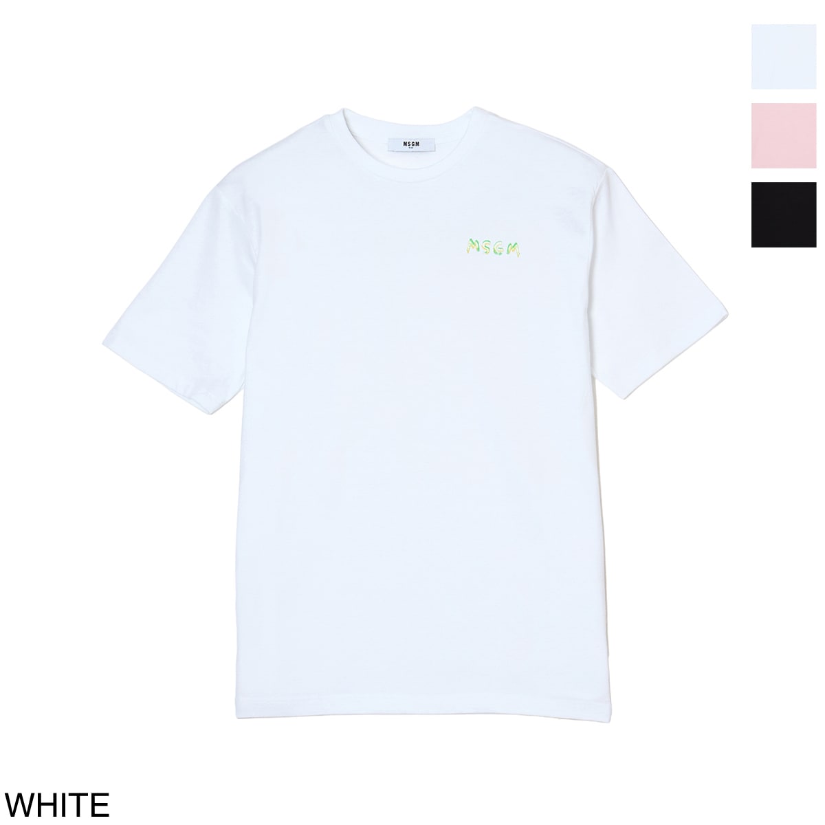 MSGM エムエスジーエム クルーネックTシャツ/KIDS キッズ ガールズ ボーイズ/ロゴT ワンポイントロゴ バックロゴ レディース