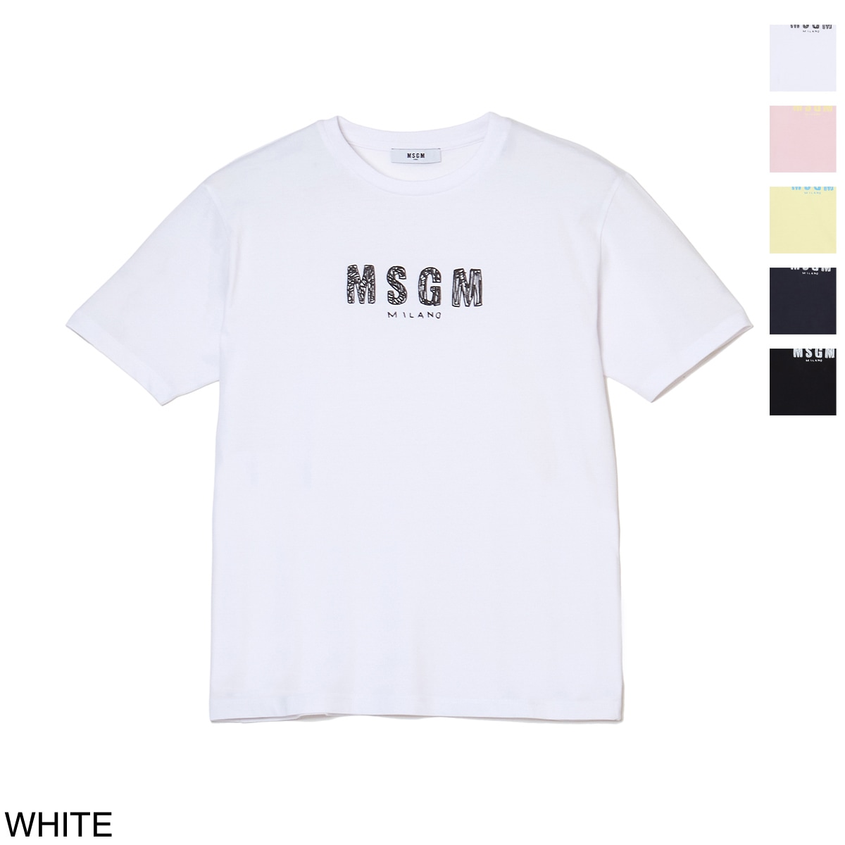 MSGM エムエスジーエム クルーネックTシャツ/KIDS キッズ ガールズ ボーイズ/ロゴ プリントTシャツ ロゴT レディース
