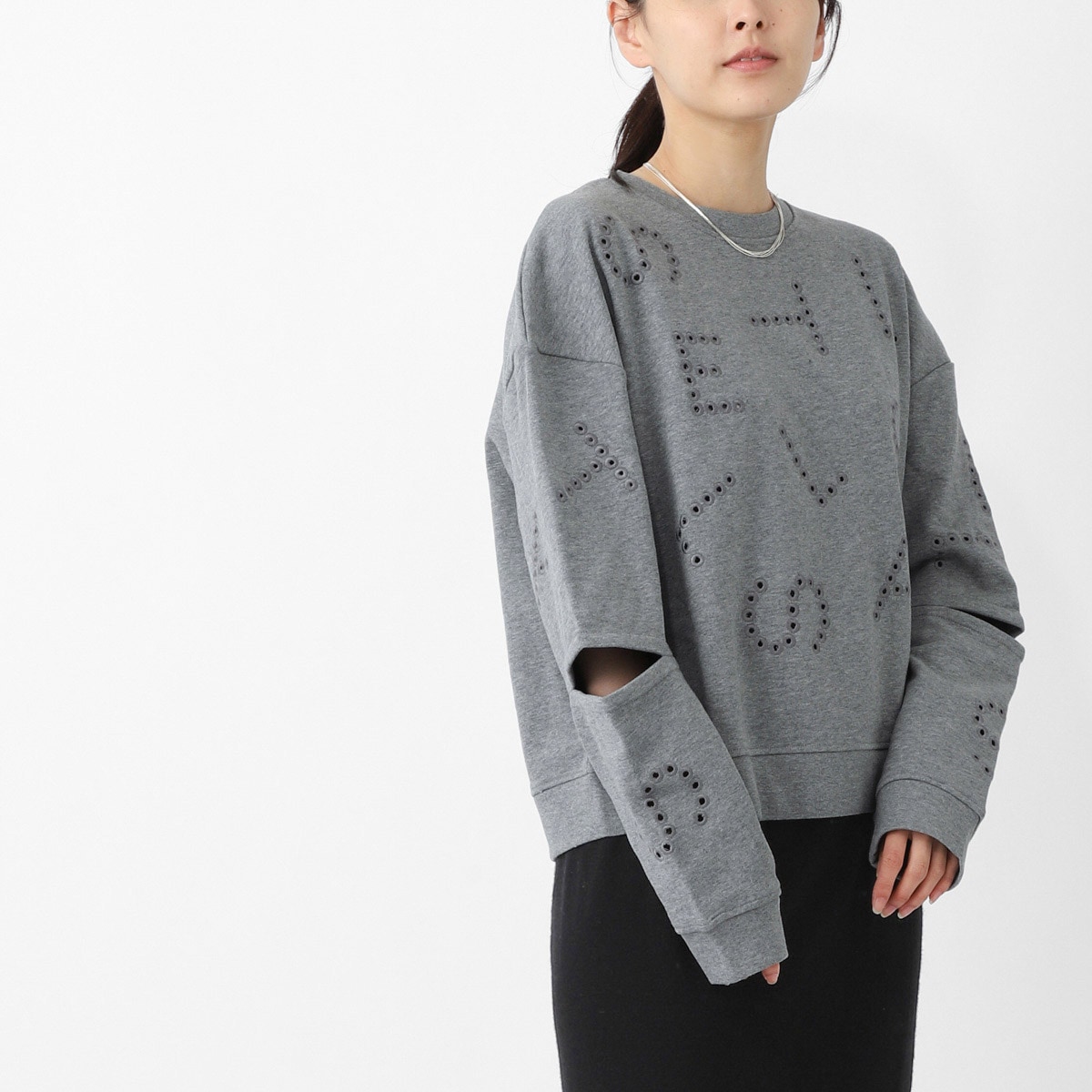 STELLA McCARTNEY ステラマッカートニー スウェットシャツ/KIDS キッズ ガールズ/トレーナー スウェット カットアウトデザイン パンチング ロゴ刺繍 レディース