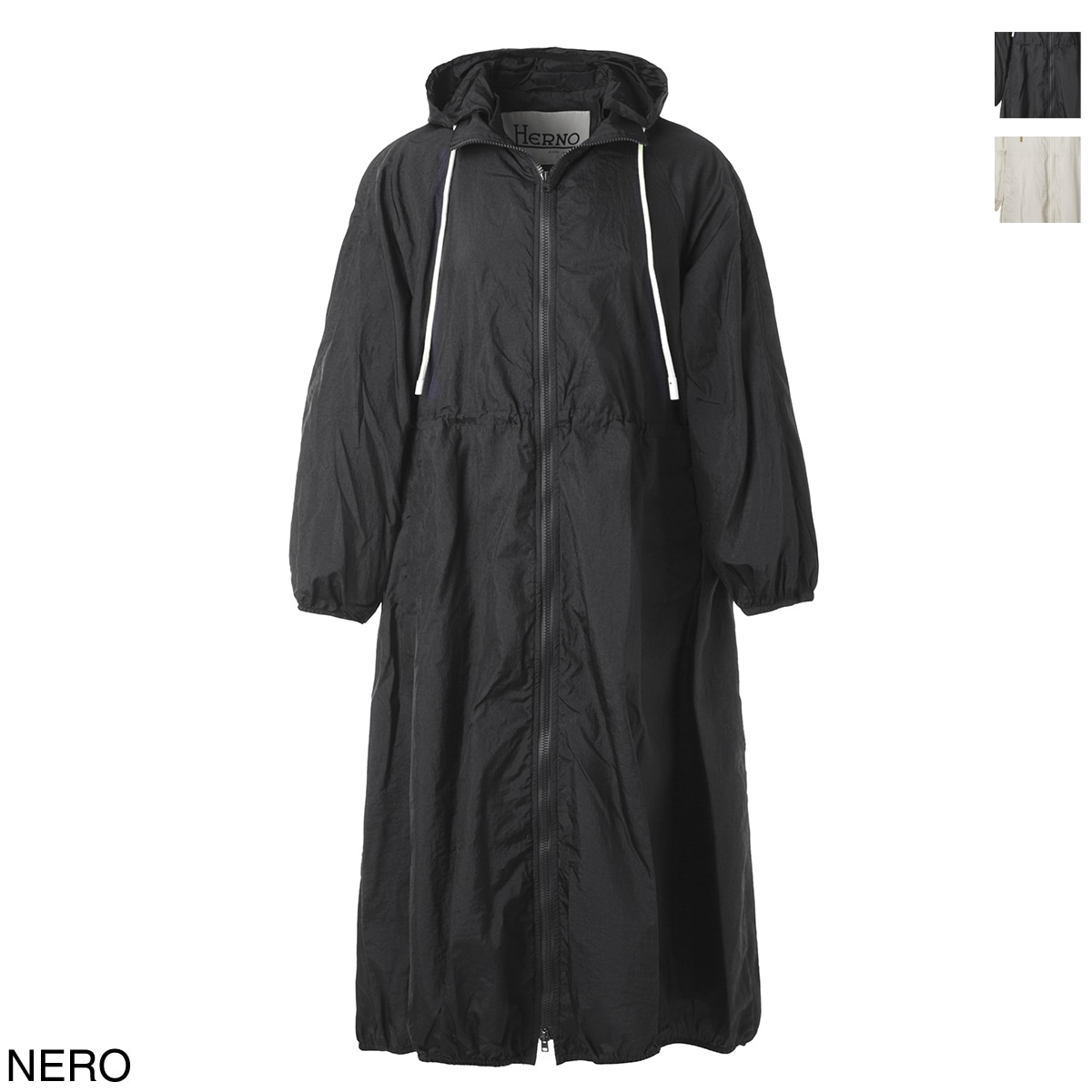 HERNO ヘルノ フーデッド コート/ロング パーカ/SHINY TECH CRINKLE シャイニーテッククリンクル【大きいサイズあり】 レディース