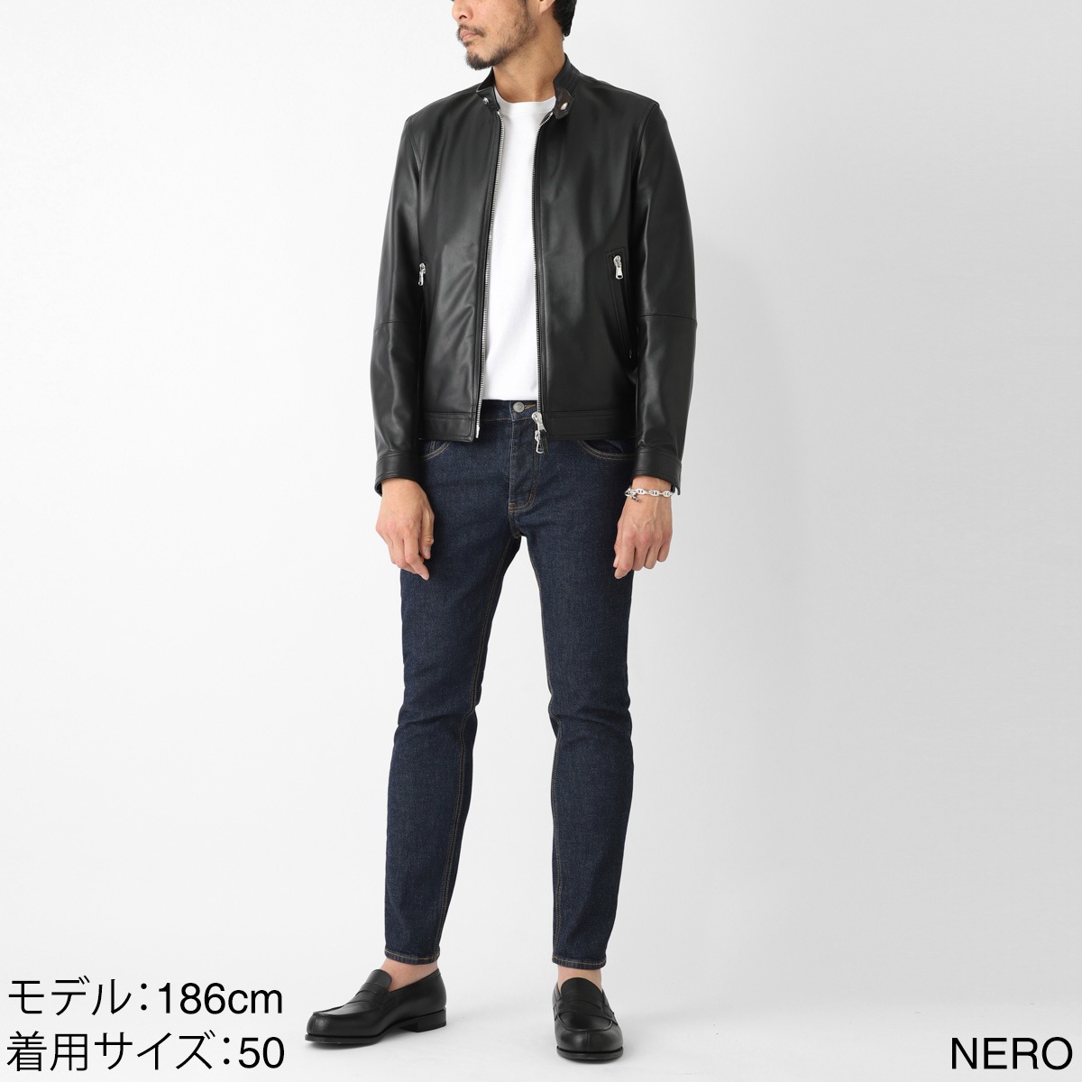 EMMETI エンメティ レザージャケット/ライダースジャケット/MASSIMO NAPPA CERATA マッシモ ナッパチェラータ 【国内正規品】【大きいサイズあり】 メンズ