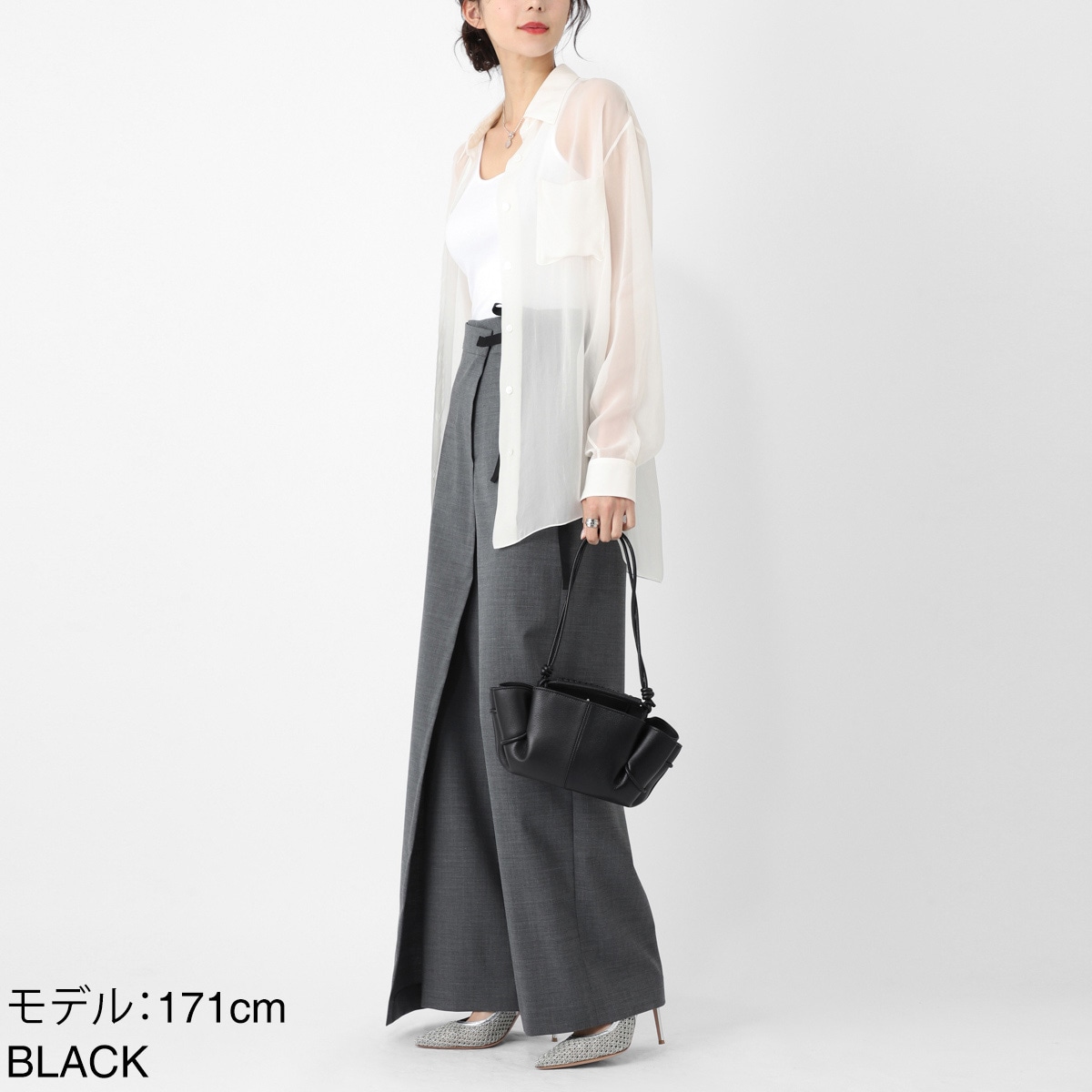 HEREU ヘリュー ハンドバッグ 2WAY/クロスボディバッグ/ARTA MINI ラムスキン プリーツディテール クロスボディバッグ レディース
