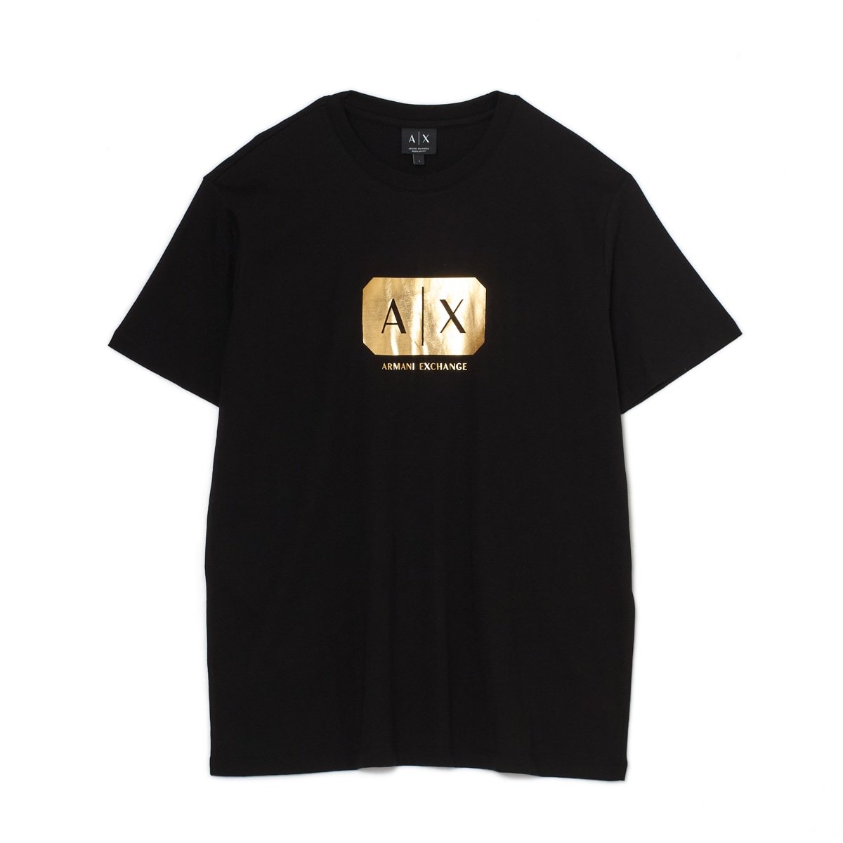 アルマーニエクスチェンジ　Tシャツ　ブラック　シルバー　ピンク　ハート　路線図柄 アルマーニエクスチェンジ Tシャツ ブラック シルバー ピンク ハート