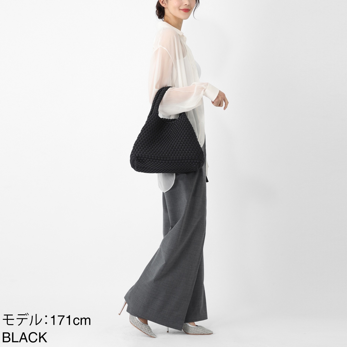 トートバッグ/ハンドバッグ/MARREA MEDIUM マレア ミディアム メッシュ ネオプレン 編み込み ダストバッグ付き レディース