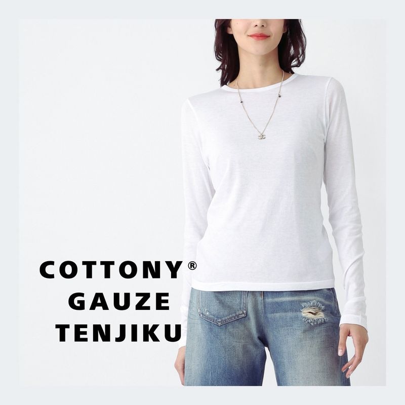 『ネコポス対応(1点まで)』LIFiLL リフィル クルーネック 長袖Tシャツ/シアー ロングスリーブTシャツ/COTTONY SHEER LONGSLEEVE TEE コットニー 【国内正規品】 レディース