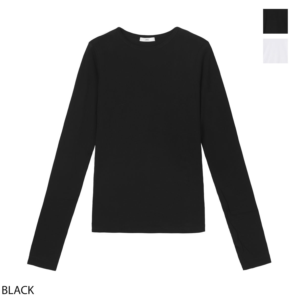 『ネコポス対応(1点まで)』LIFiLL リフィル クルーネック 長袖Tシャツ/シアー ロングスリーブTシャツ/COTTONY SHEER LONGSLEEVE TEE コットニー 【国内正規品】 レディース