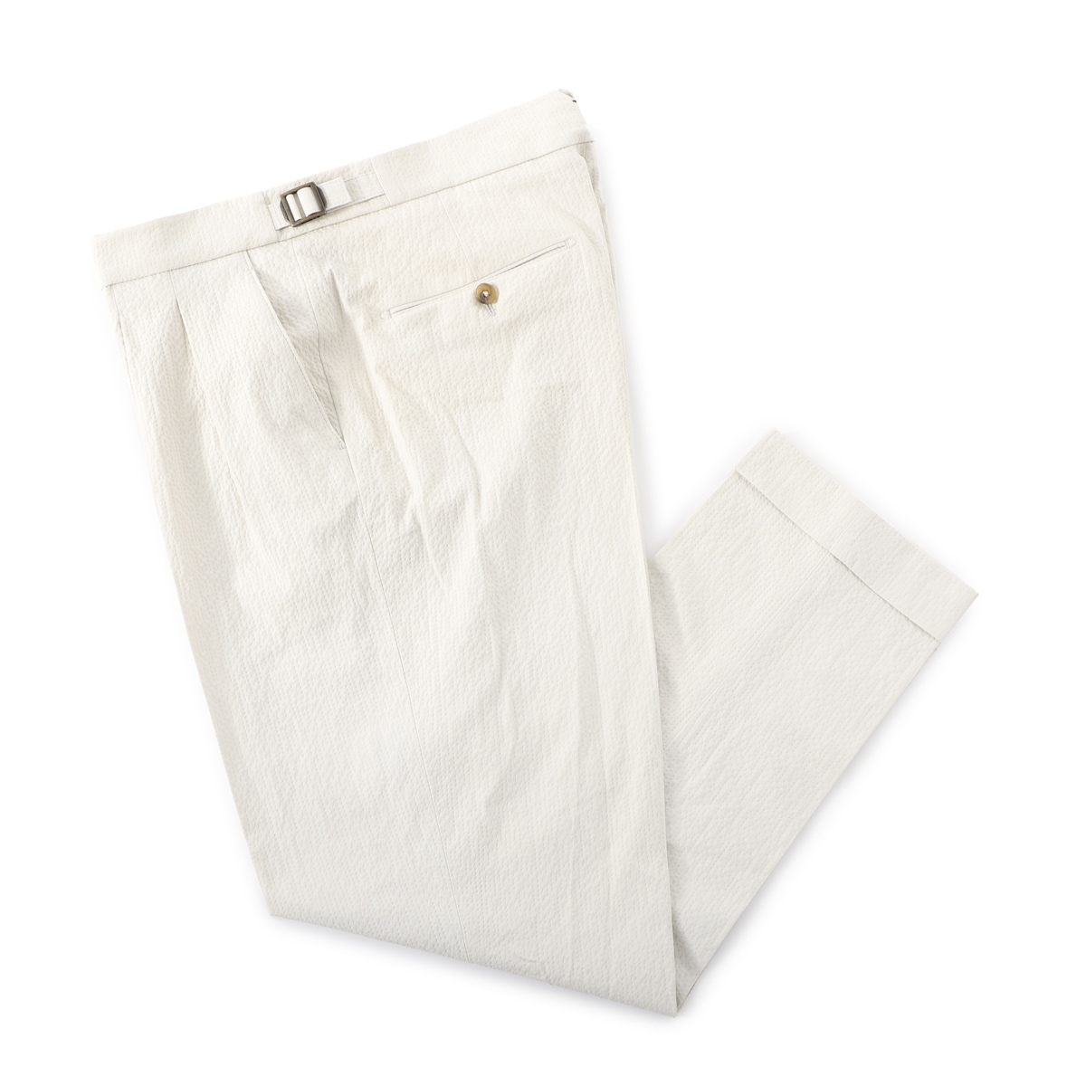 BERWICH ベルウィッチ ツープリーツ スラックス/コットンパンツ/SCOTCH SEERSUCKER COTTON スコッチ メンズ