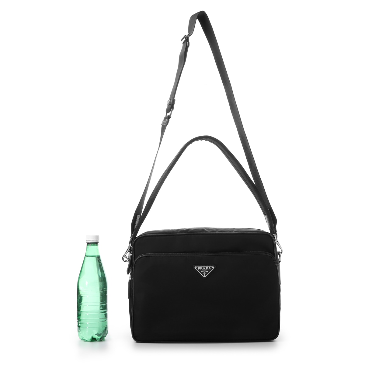 PRADA プラダ ショルダーバッグ/Re-Nylon x サフィアーノレザー メンズ