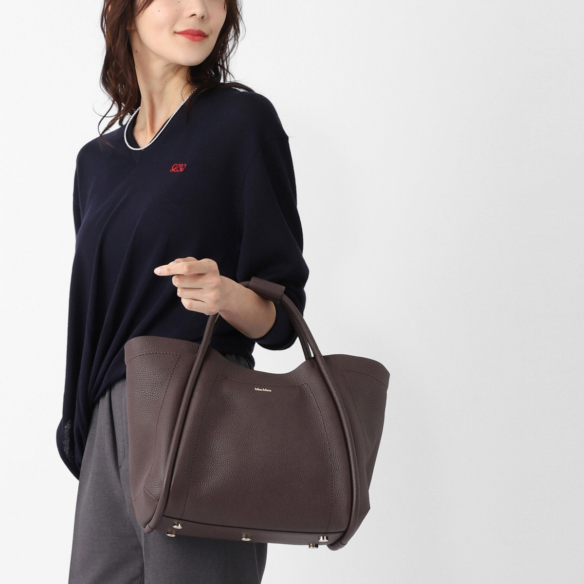 Max Mara マックスマーラ ハンドバッグ 3WAY/ショルダーバッグ/MXAMARINESDRUM MARINE マリン カーフ レザー スモール バッグ レディース