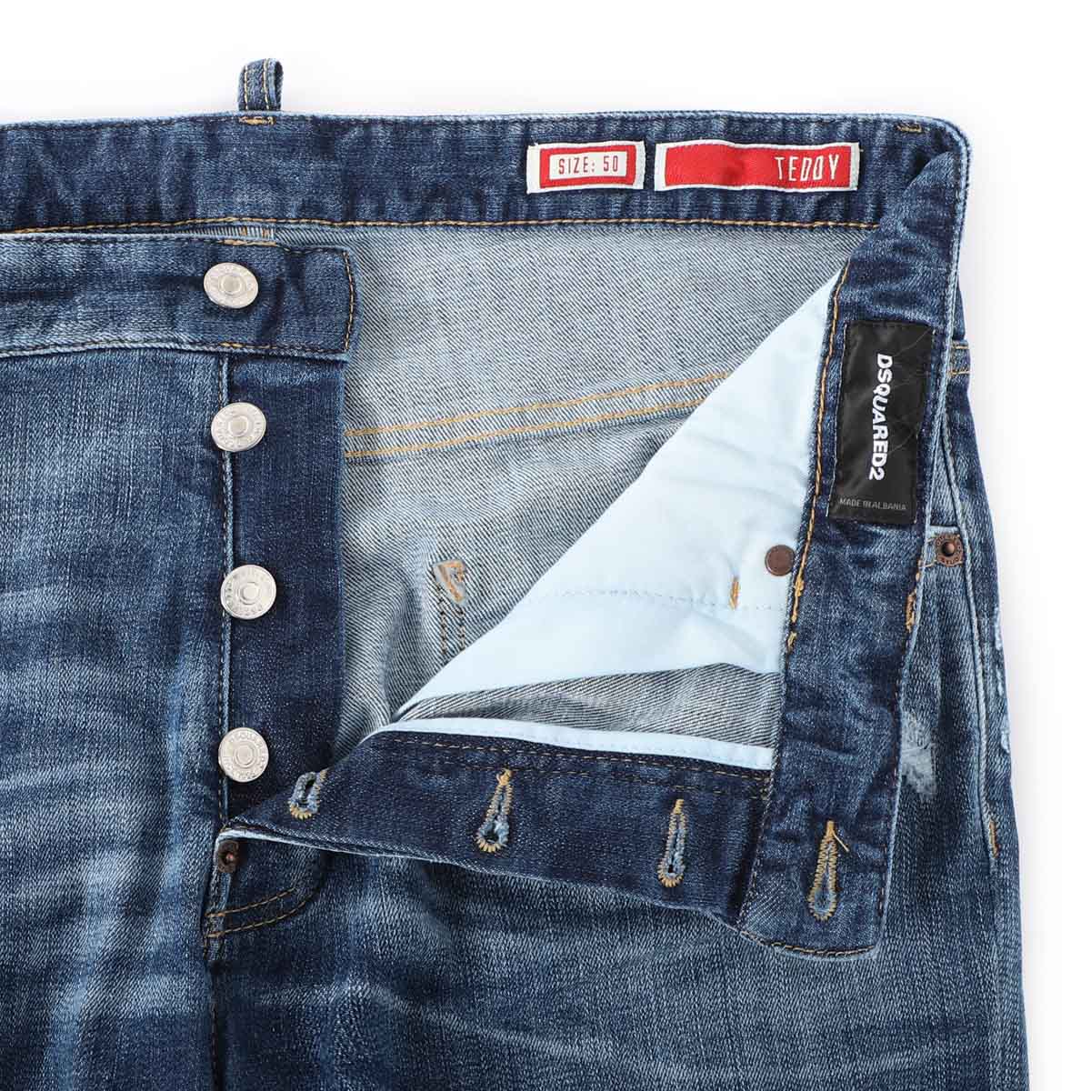 DSQUARED2 ディースクエアード ボタンフライジーンズ/TEDDY JEANS メンズ